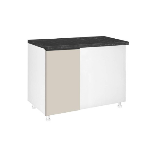 Επιδαπέδιο γωνιακό ντουλάπι κουζίνας LINA DU100 Μπεζ 100x60x85εκ.