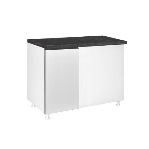 Επιδαπέδιο γωνιακό ντουλάπι κουζίνας LINA DU100 Λευκό 100x60x85εκ.