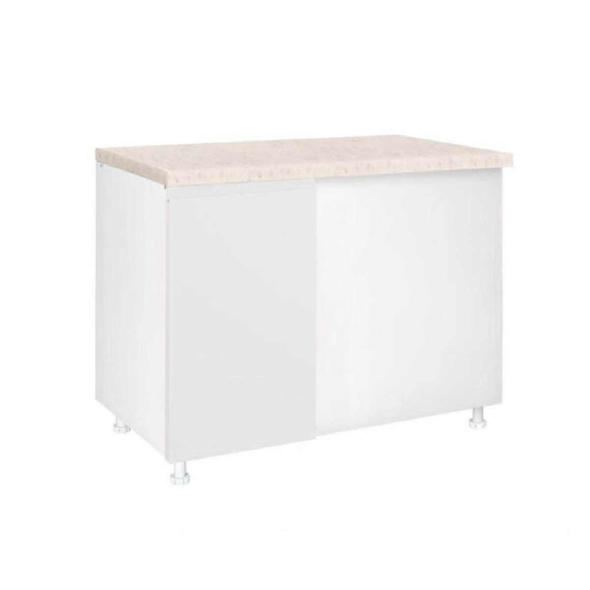 Επιδαπέδιο γωνιακό ντουλάπι κουζίνας AURA DU100 Λευκό 100x60x85εκ.