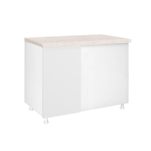 Επιδαπέδιο γωνιακό ντουλάπι κουζίνας AURA DU100 Λευκό 100x60x85εκ.