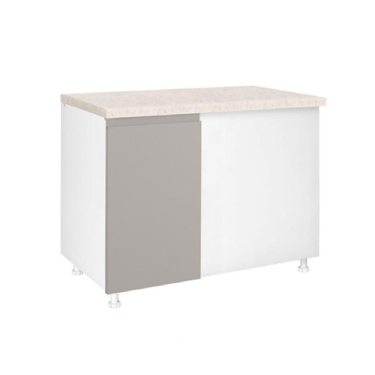 Επιδαπέδιο γωνιακό ντουλάπι κουζίνας AURA DU100 Μπεζ 100x60x85εκ.