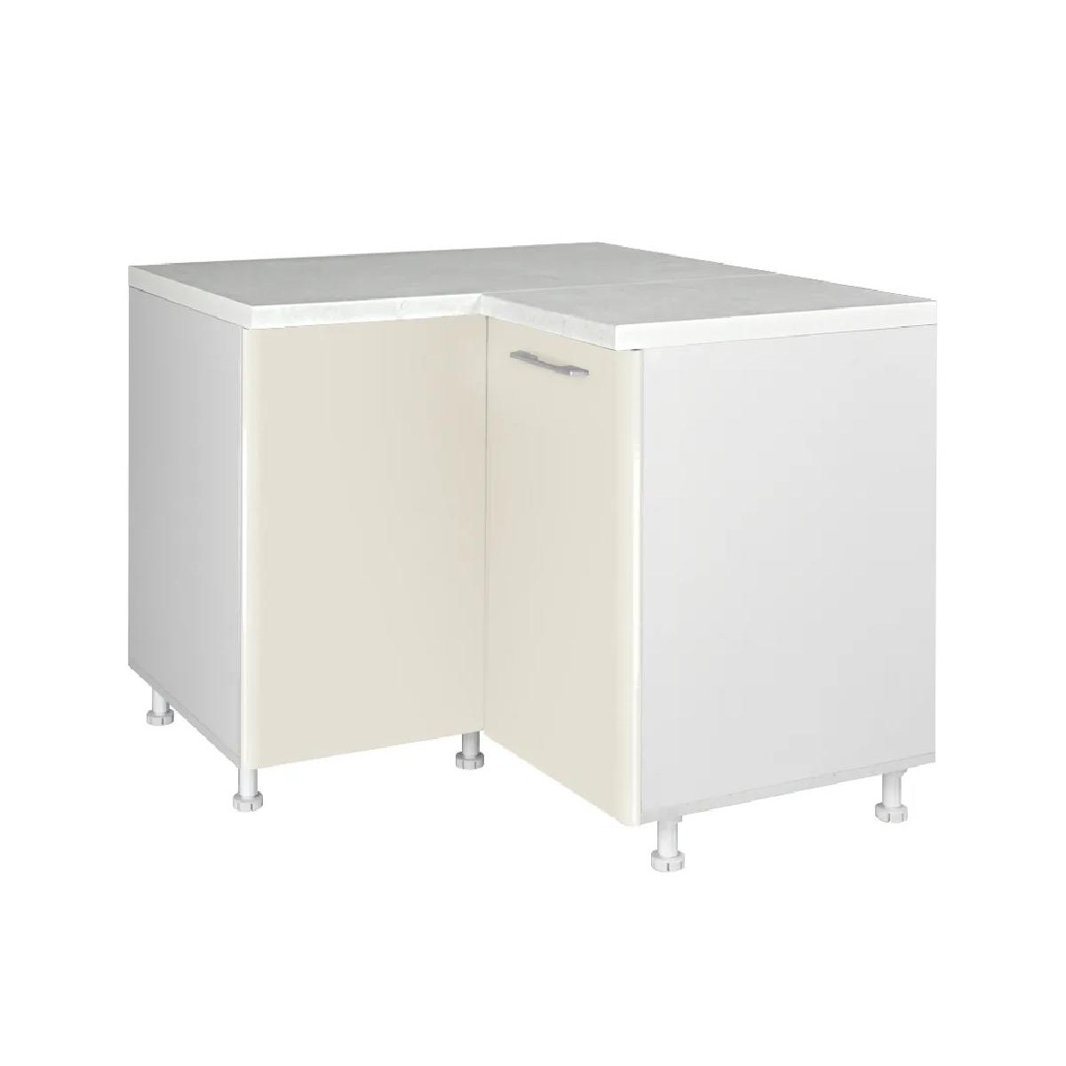 Επιδαπέδιο γωνιακό ντουλάπι σπαστό κουζίνας IN MDF DU 2K Λευκό γυαλιστερό 100/60×100/60×85εκ.