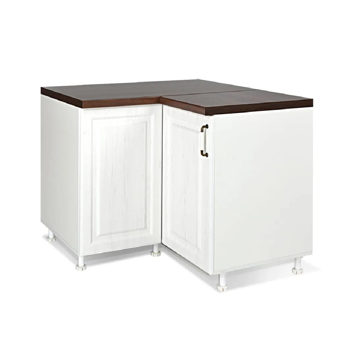 Επιδαπέδιο γωνιακό ντουλάπι κουζίνας RUSTIC DU 2K rustic λευκό 100/60×100/60×85