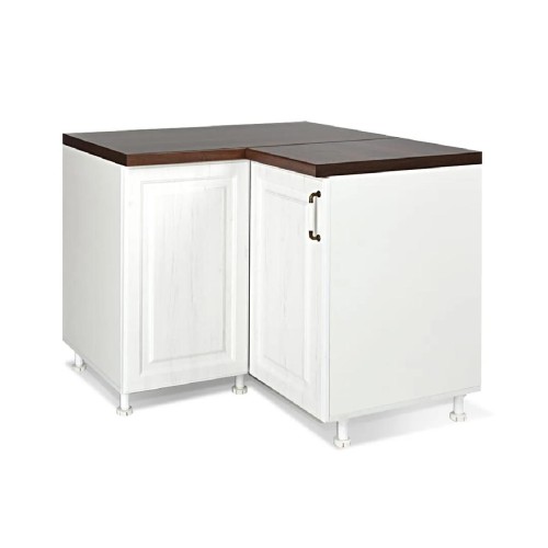 Επιδαπέδιο γωνιακό ντουλάπι κουζίνας RUSTIC DU 2K rustic λευκό 100/60×100/60×85