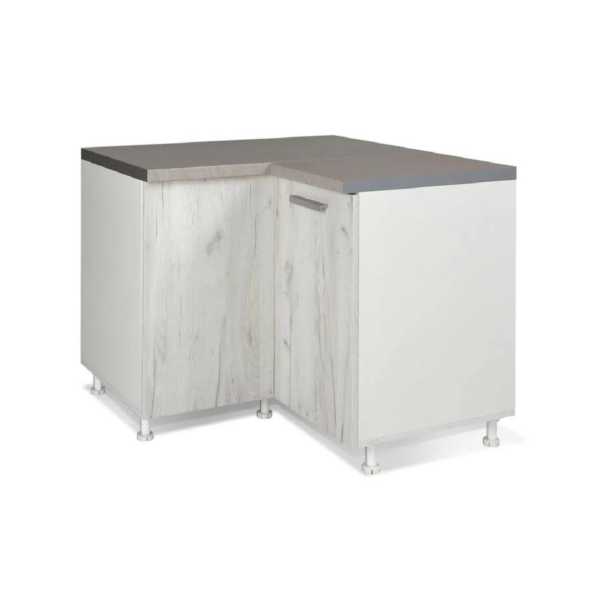 Επιδαπέδιο γωνιακό ντουλάπι σπαστό κουζίνας In DU 2K Γκρι δρυς 100/60x100/60x85εκ.