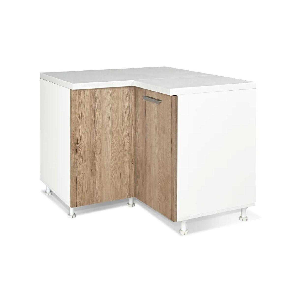 Επιδαπέδιο γωνιακό ντουλάπι σπαστό κουζίνας In DU 2K Γκρι δρυς 100/60x100/60x85εκ.