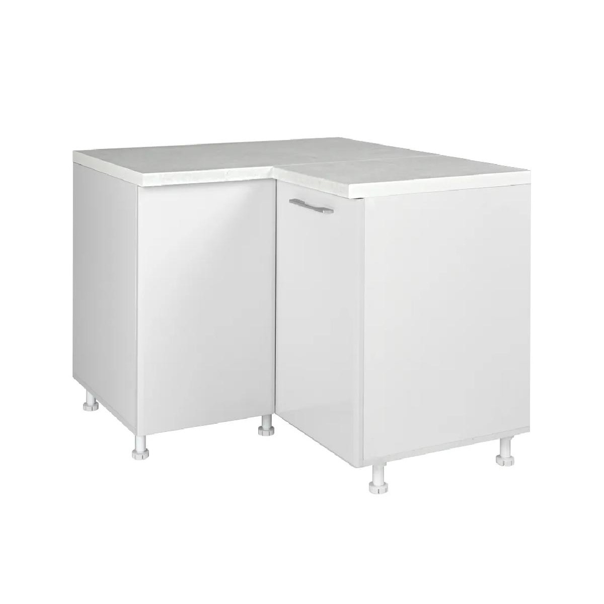 Επιδαπέδιο γωνιακό ντουλάπι σπαστό κουζίνας IN MDF DU 2K Cashmere γυαλιστερό 100/60×100/60×85εκ.