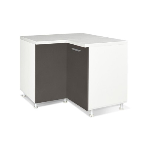 Επιδαπέδιο γωνιακό ντουλάπι σπαστό κουζίνας In DU 2K Γκρι ανθρακί 100/60x100/60x85εκ.