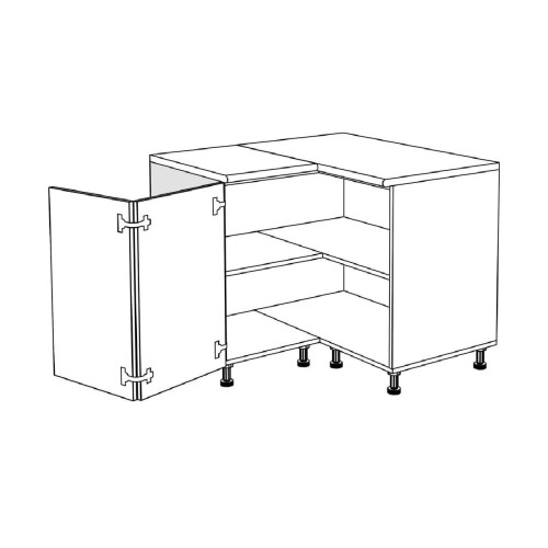 Επιδαπέδιο γωνιακό ντουλάπι σπαστό κουζίνας In DU 2K Γκρι ανθρακί 100/60x100/60x85εκ. Επιδαπέδιο γωνιακό ντουλάπι σπαστό κουζίνας In DU 2K Γκρι ανθρακί 100/60x100/60x85εκ.