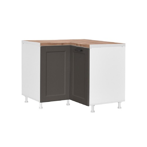 Επιδαπέδιο γωνιακό ντουλάπι σπαστό κουζίνας CONTEMPO DU 2K Γκρι ανθρακί 100/60x100/60x85εκ.