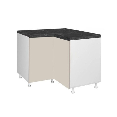 Επιδαπέδιο γωνιακό ντουλάπι σπαστό κουζίνας LINA DU2K Μπεζ 100/60x100/60x85εκ.