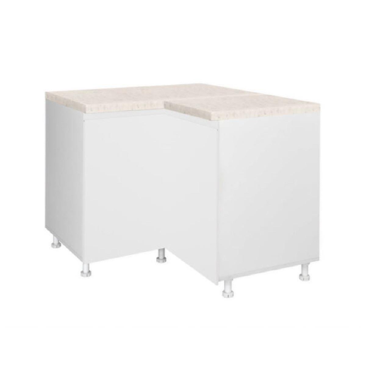 Επιδαπέδιο γωνιακό ντουλάπι σπαστό κουζίνας AURA DU 2K Λευκό 100/60x100/60x85εκ.