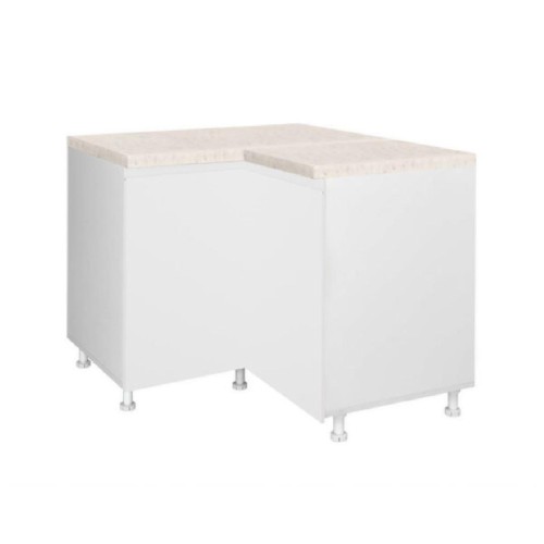 Επιδαπέδιο γωνιακό ντουλάπι σπαστό κουζίνας AURA DU 2K Λευκό 100/60x100/60x85εκ.