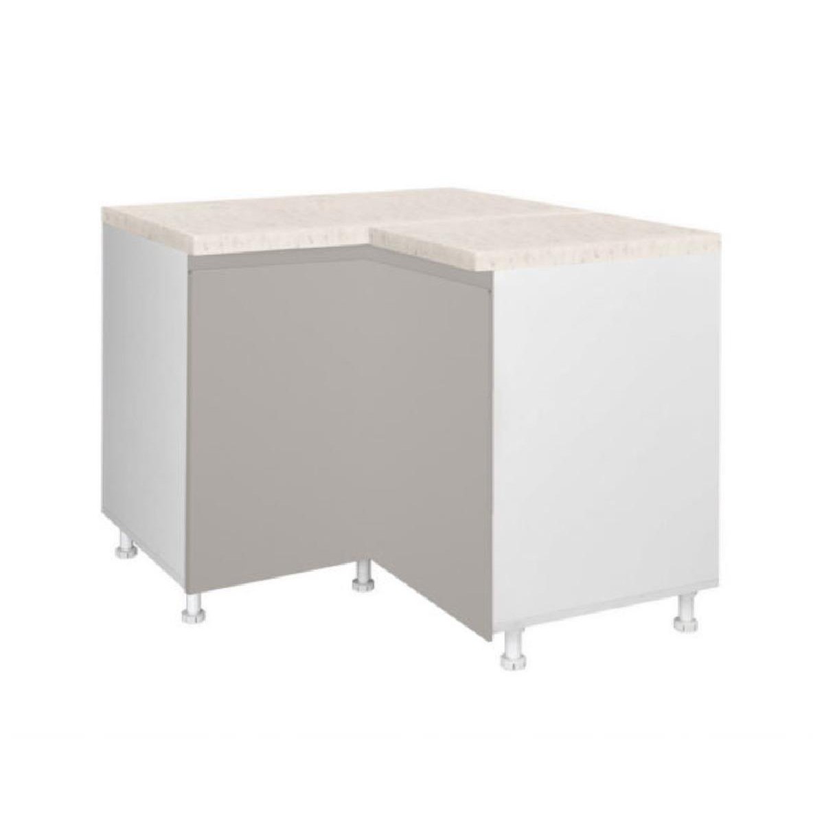 Επιδαπέδιο γωνιακό ντουλάπι σπαστό κουζίνας AURA DU 2K Λευκό 100/60x100/60x85εκ.