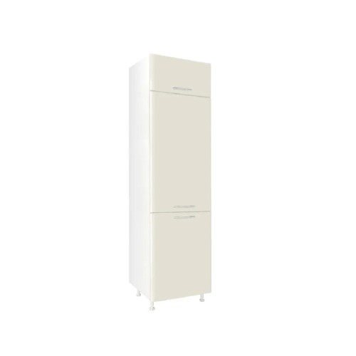Επιδαπέδια στήλη εντοιχιζόμενου ψυγείου κουζίνας IN MDF FRIZ 2V Λευκό γυαλιστερό 60x57x222εκ.