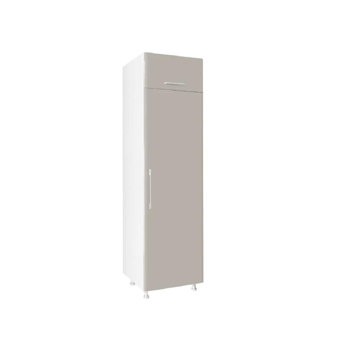 Επιδαπέδια στήλη κουζίνας IN MDF FRIZ 60 Μπεζ γυαλιστερό 60x57x222εκ.