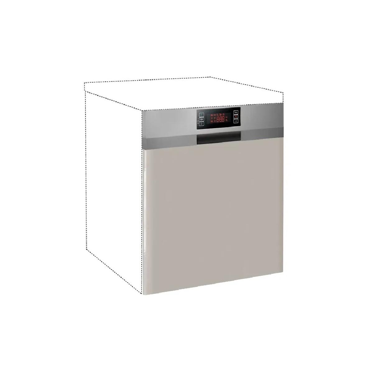 Μάσκα πλυντηρίου κουζίνας IN MDF Mask 60x60 Μπεζ γυαλιστερό 60x1.9x60εκ.