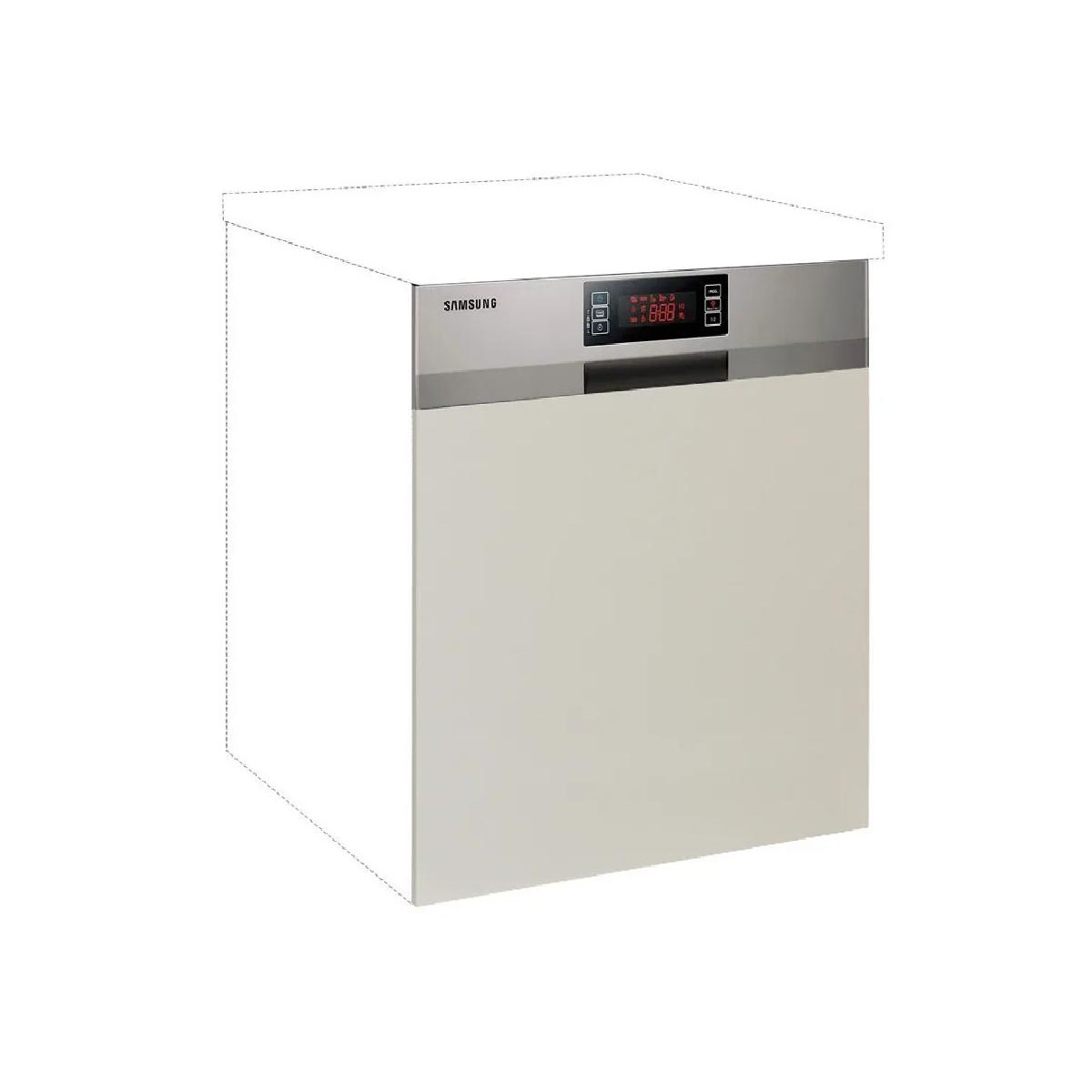 Μάσκα πλυντηρίου κουζίνας In Mask 60x60 Γκρι δρυς 60x1.9x60εκ.