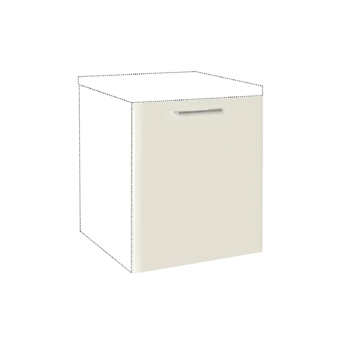 Μάσκα πλυντηρίου κουζίνας IN MDF Mask 60x72 Λευκό γυαλιστερό 60x1.9x72εκ.