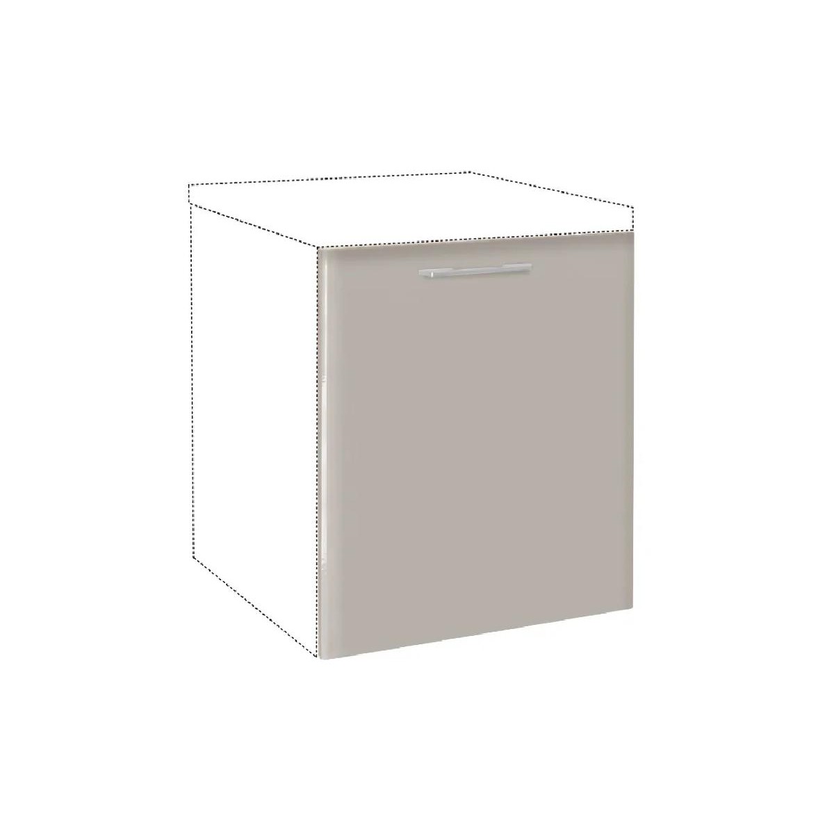 Μάσκα πλυντηρίου κουζίνας IN MDF Mask 60x72 Μπεζ γυαλιστερό 60x1.9x72εκ.