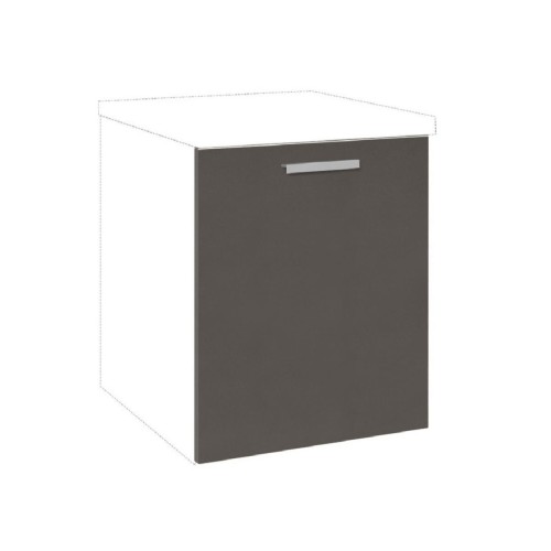 Μάσκα πλυντηρίου κουζίνας In Mask 60x72 Γκρι ανθρακί 60x1.9x72εκ.