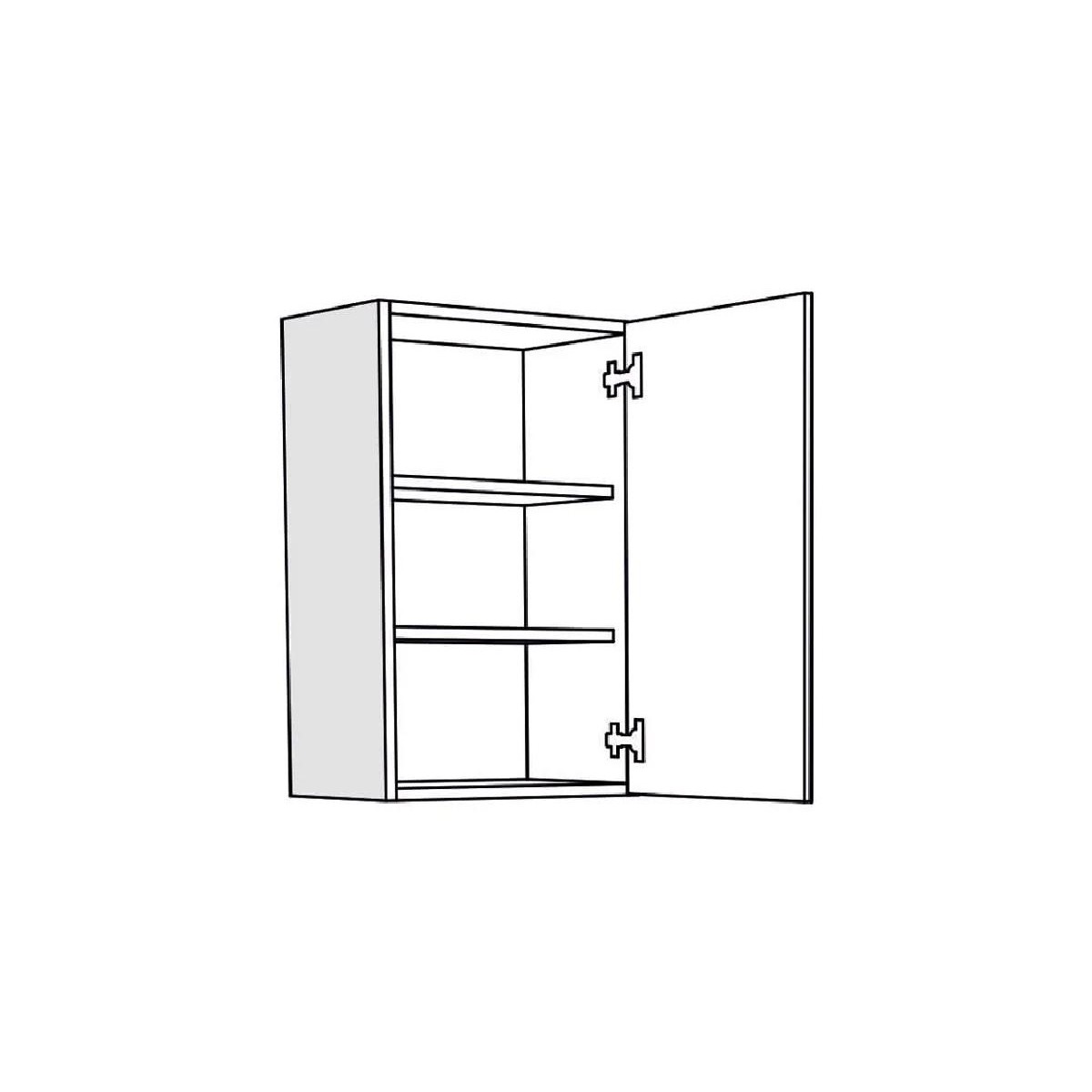 Επιτοίχιο ντουλάπι κουζίνας IN MDF V45 Cashmere γυαλιστερό 45x31x72εκ.