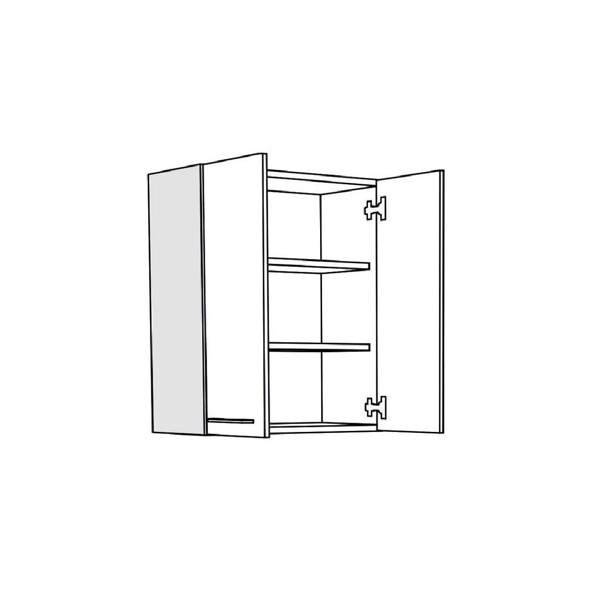 Επιτοίχιο ντουλάπι κουζίνας IN MDF V60 Λευκό γυαλιστερό 60x31x72εκ.