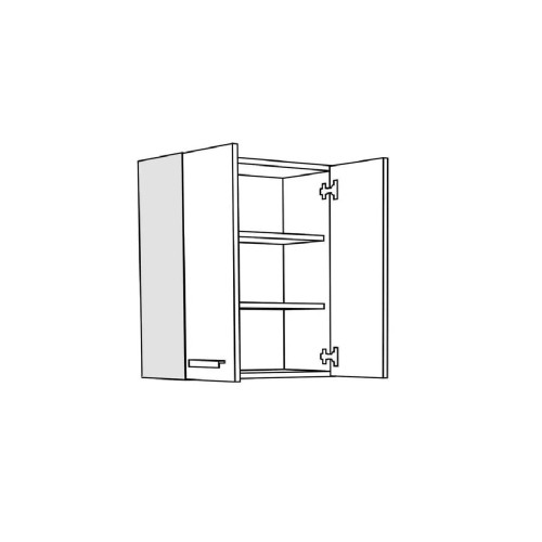 Επιτοίχιο ντουλάπι κουζίνας In V60 Γκρι δρυς 60x31x72εκ.