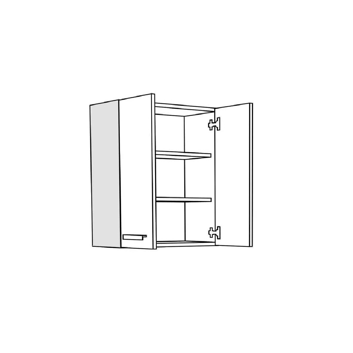 Επιτοίχιο ντουλάπι κουζίνας In V60 Δρυς πάγου 60x31x72εκ.