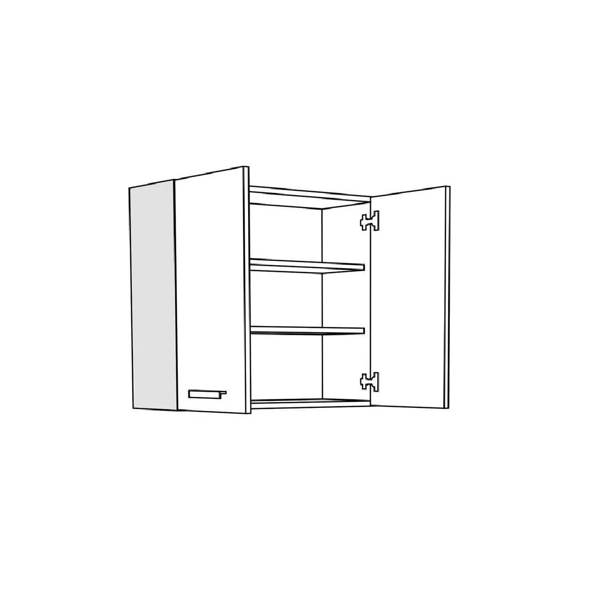 Επιτοίχιο ντουλάπι κουζίνας In V80 Γκρι δρυς 80x31x72εκ.