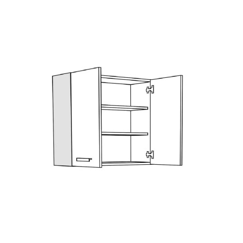 Επιτοίχιο ντουλάπι κουζίνας In V80 Γκρι ανθρακί 80x31x72εκ.