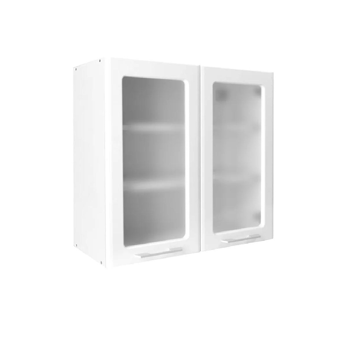 Επιτοίχια βιτρίνα κουζίνας IN MDF V80 S Μπεζ γυαλιστερό 80x31x72εκ.