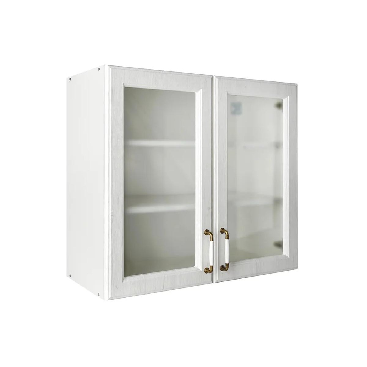 Επιτοίχια βιτρίνα κουζίνας RUSTIC V80 S rustic λευκό 80x31x72