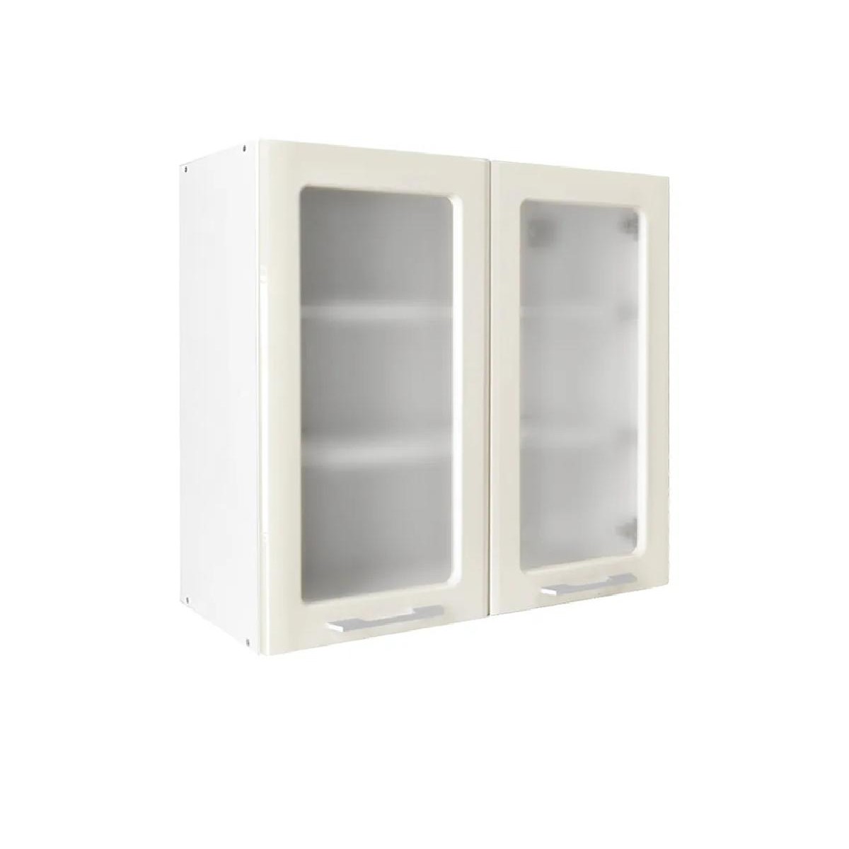 Επιτοίχια βιτρίνα κουζίνας IN MDF V80 S Cashmere γυαλιστερό 80x31x72εκ.