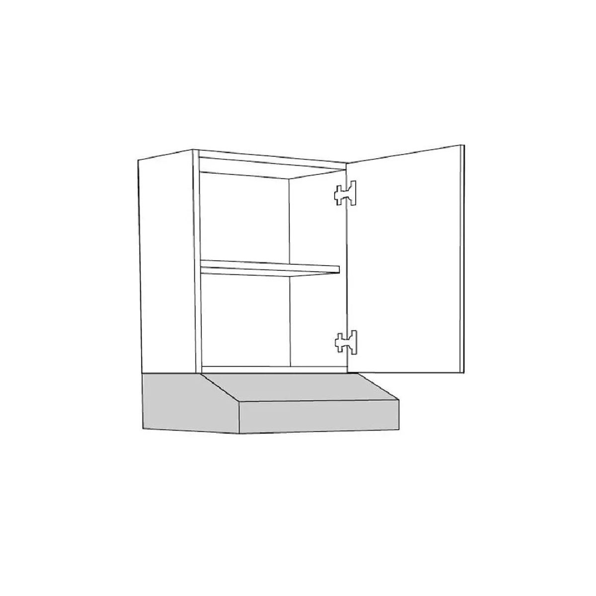 Επιτοίχιο ντουλάπι απορροφητήρα κουζίνας In VA50 Δρυς πάγου 50x31x57εκ.