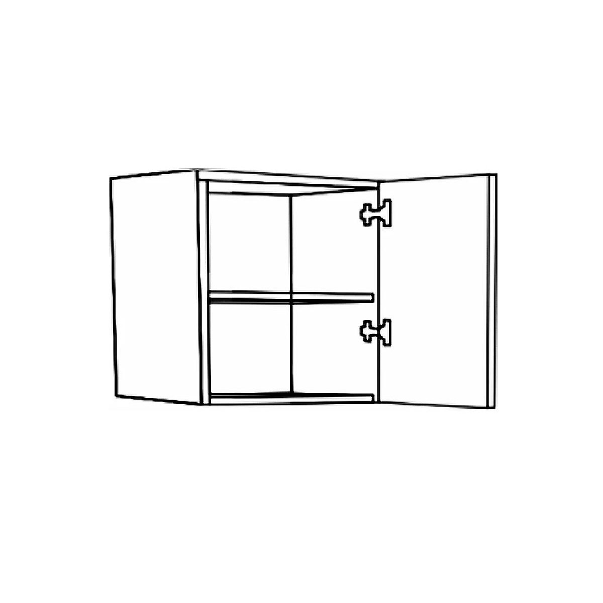 Επιτοίχιο ντουλάπι απορροφητήρα κουζίνας IN MDF VA60 1V Λευκό γυαλιστερό 60x31x57εκ.