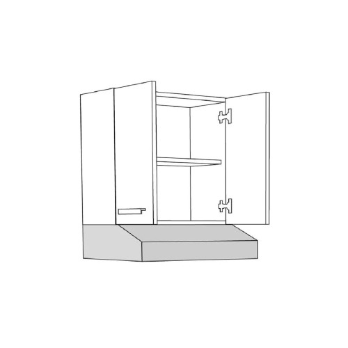 Επιτοίχιο ντουλάπι απορροφητήρα κουζίνας In VA60 Άμμου 60x31x57εκ.