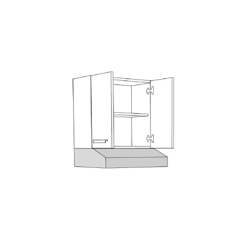 Επιτοίχιο ντουλάπι απορροφητήρα κουζίνας In VA60 Γκρι ανθρακί 60x31x57εκ.