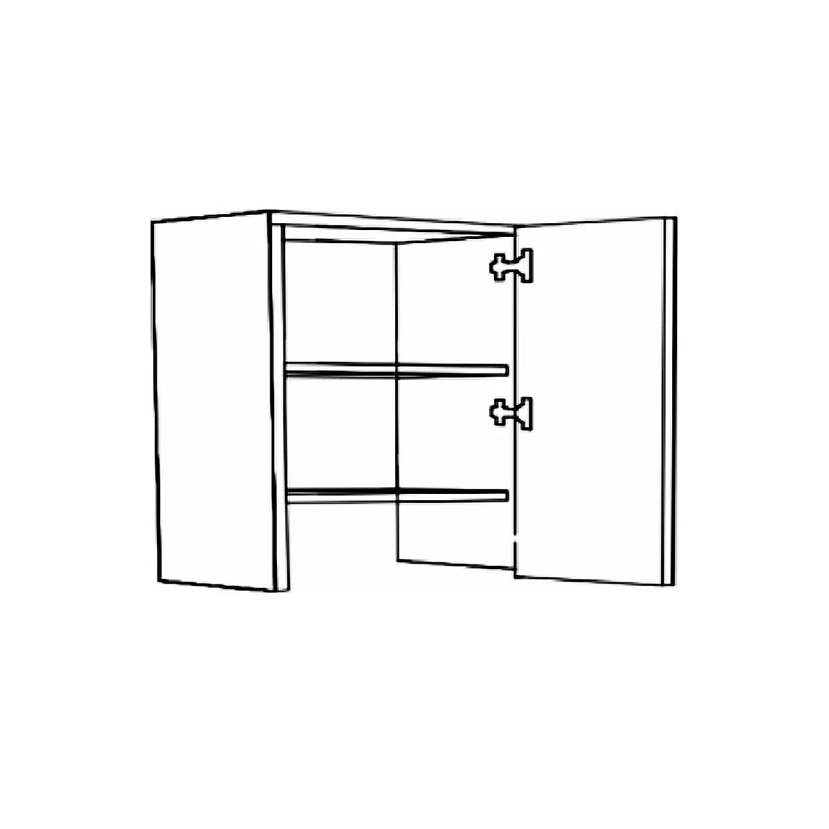 Επιτοίχιο ντουλάπι απορροφητήρα κουζίνας IN MDF VA60/68 1V Λευκό γυαλιστερό 60x31x68εκ.