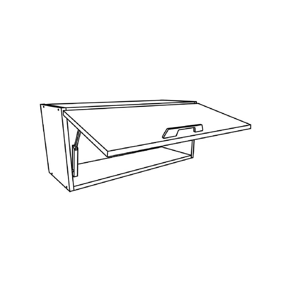 Επιτοίχιο ντουλάπι κουζίνας IN MDF VH60/36 B Λευκό γυαλιστερό 60x31x36εκ.