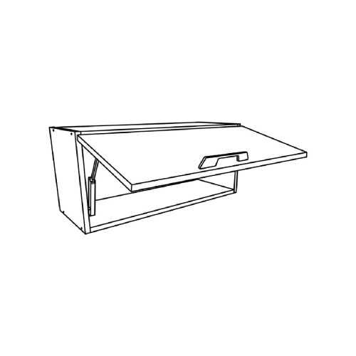 Επιτοίχιο ντουλάπι κουζίνας IN MDF VH60/36 B Μπεζ γυαλιστερό 60x31x36εκ.