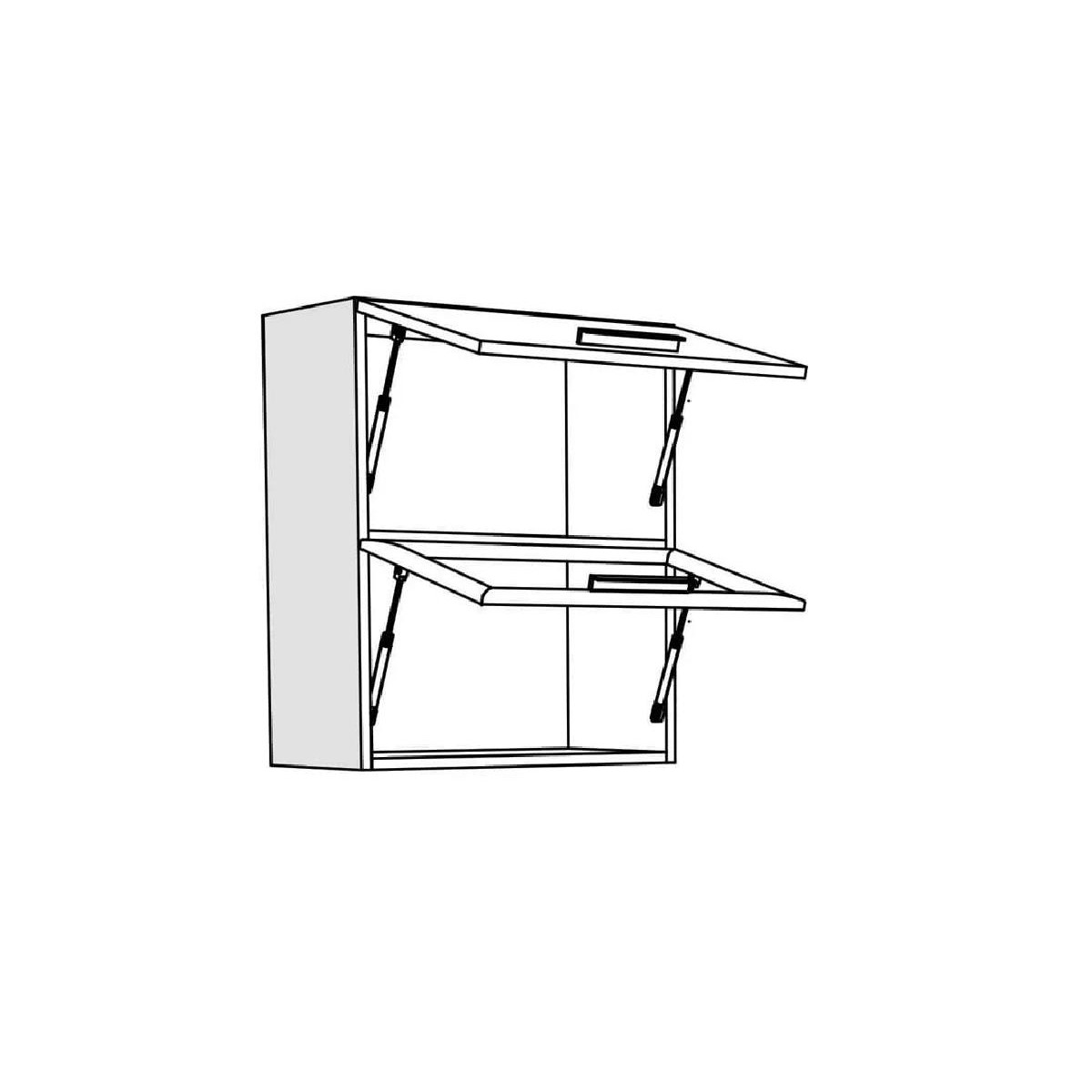 Επιτοίχιο ντουλάπι κουζίνας σπαστό In VH60 B Άμμου 60x31x72εκ.