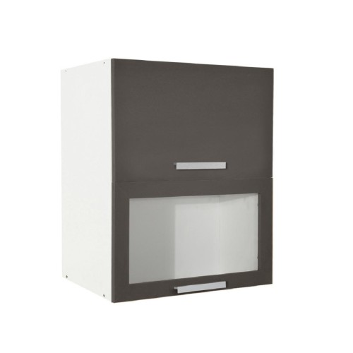 Επιτοίχιο ντουλάπι κουζίνας σπαστό In VH60 B Γκρι ανθρακί 60x31x72εκ.