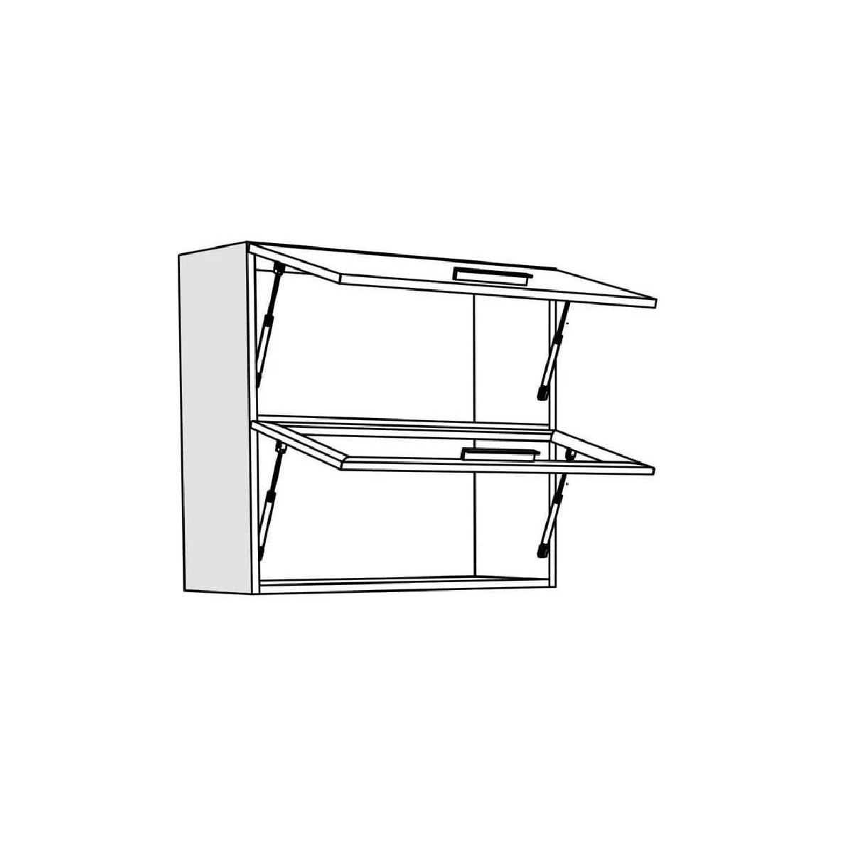 Επιτοίχιο ντουλάπι κουζίνας σπαστό In VH80 B Δρυς πάγου 80x31x72εκ.