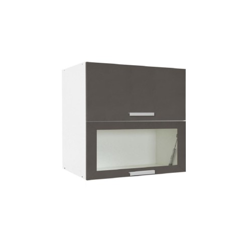 Επιτοίχιο ντουλάπι κουζίνας σπαστό In VH80 B Γκρι ανθρακί 80x31x72εκ.
