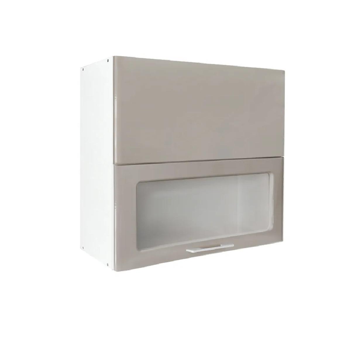 Επιτοίχιο ντουλάπι κουζίνας σπαστό IN MDF VH80 B Λευκό γυαλιστερό 80x31x72εκ.