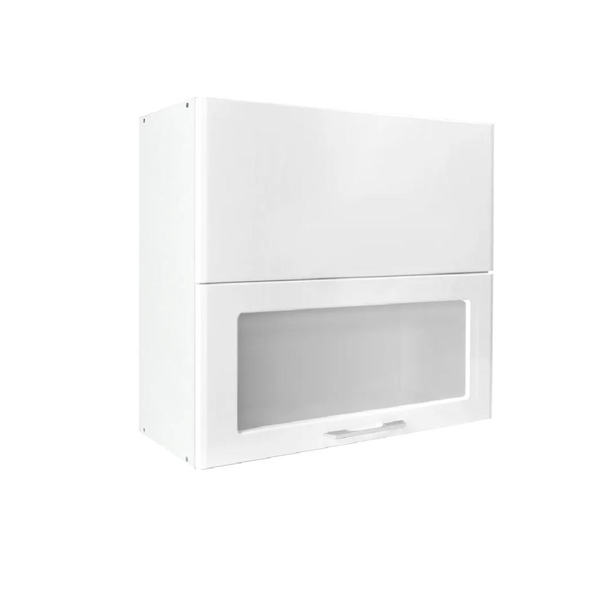 Επιτοίχιο ντουλάπι κουζίνας σπαστό IN MDF VH80 B Μπεζ γυαλιστερό 80x31x72εκ.