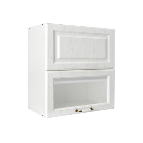 Επιτοίχιο ντουλάπι κουζίνας σπαστό RUSTIC VH80 B rustic λευκό 80x31x72