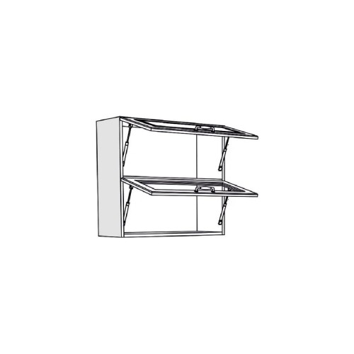 Επιτοίχιο ντουλάπι κουζίνας σπαστό RUSTIC VH80 B rustic λευκό 80x31x72