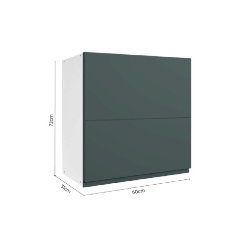 Επιτοίχιο ντουλάπι κουζίνας σπαστό AURA VH80 B Λευκό 80x31x72εκ.